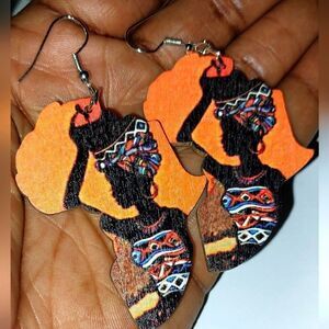 Fun bohemian African dangle earrings